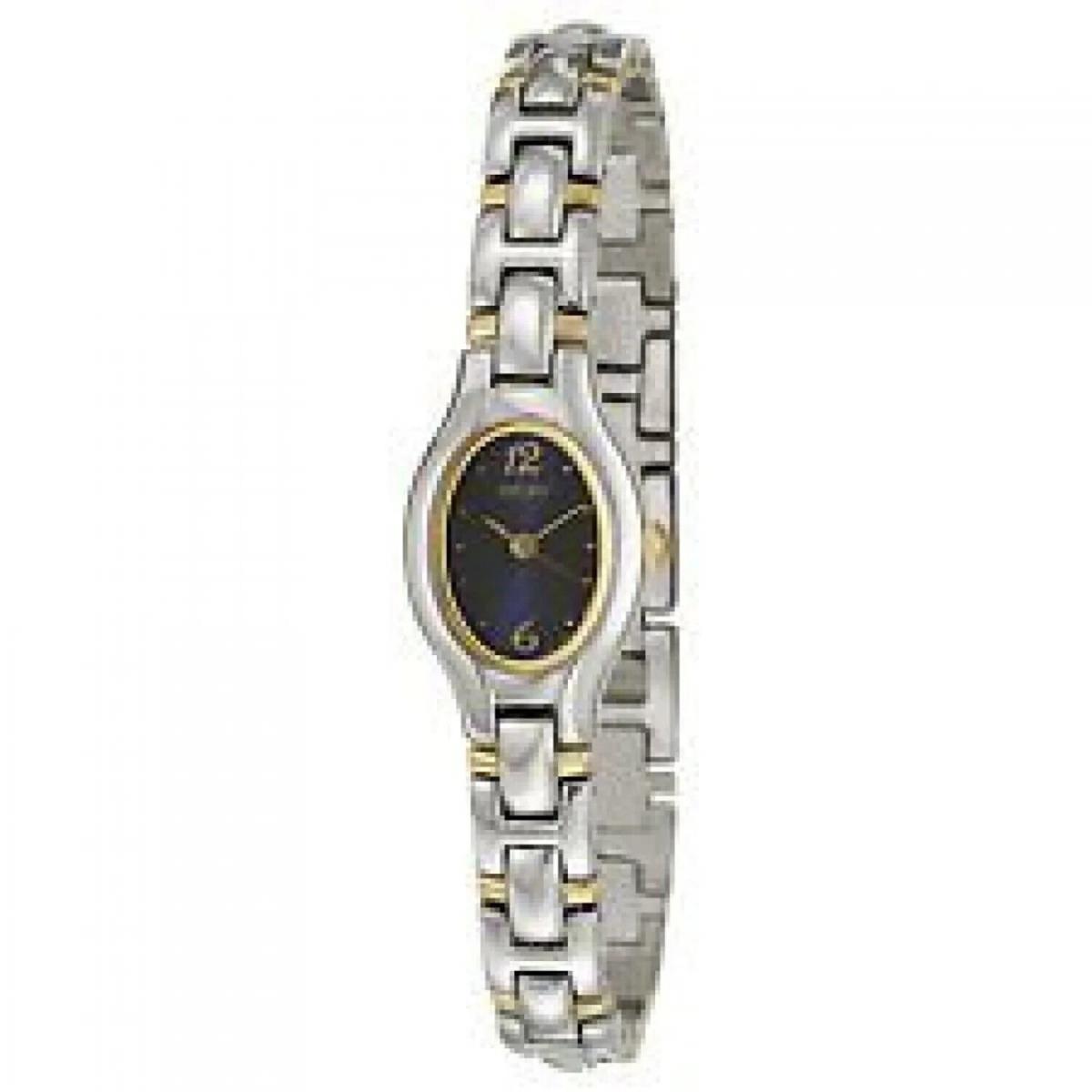 Seiko SXGN71 Women`s Charcoal Dial Two-tone Stainless Steel Dress Watch