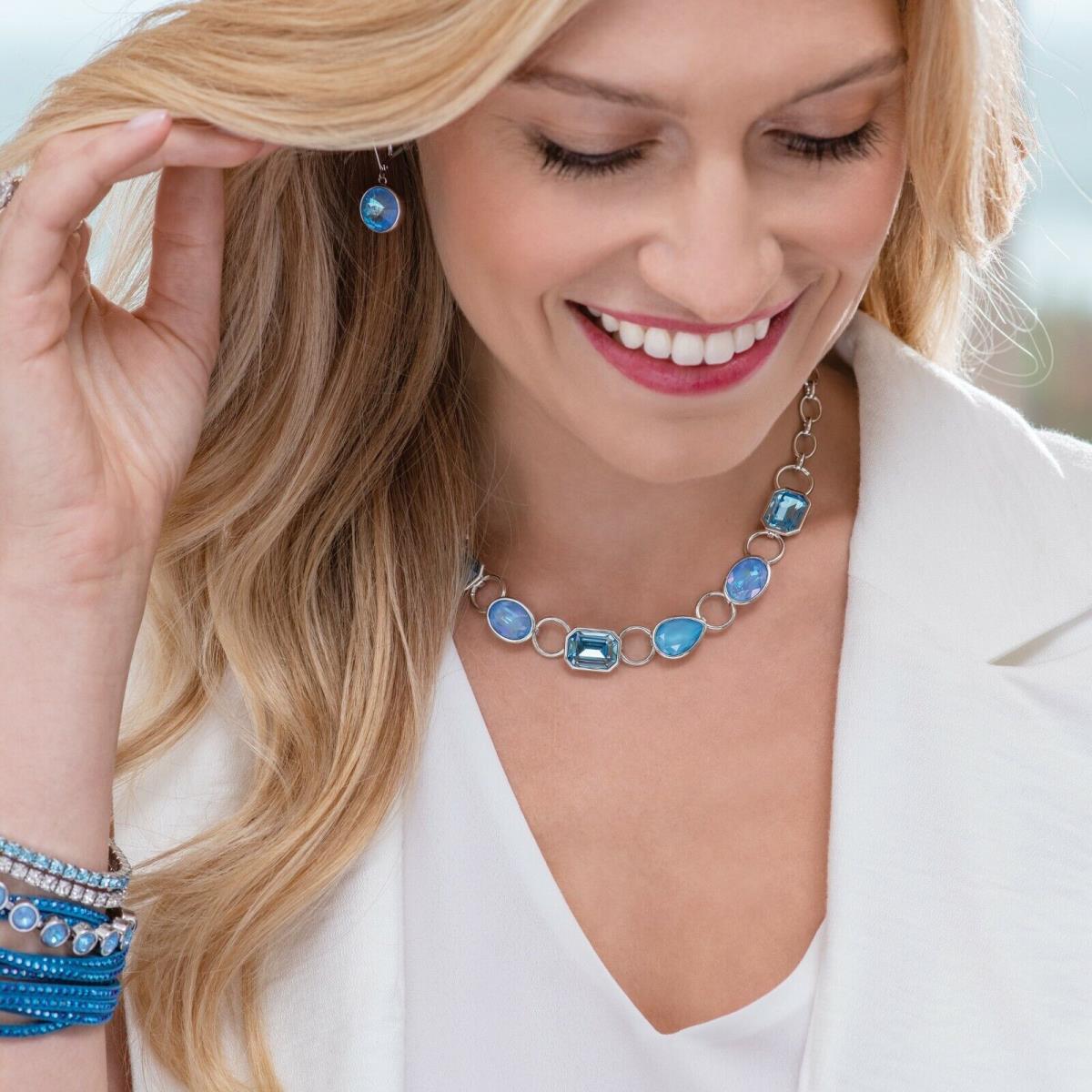 Touchstone Crystal by Swarovski Blue Collar Necklace