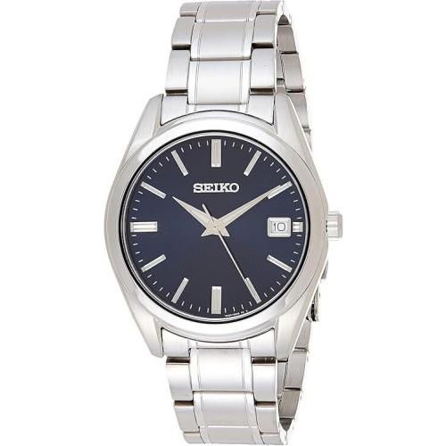 Seiko Core Quartz Blue Dial Men`s Watch SUR309P1 - Dial: Blue, Band: Silver, Bezel: Silver