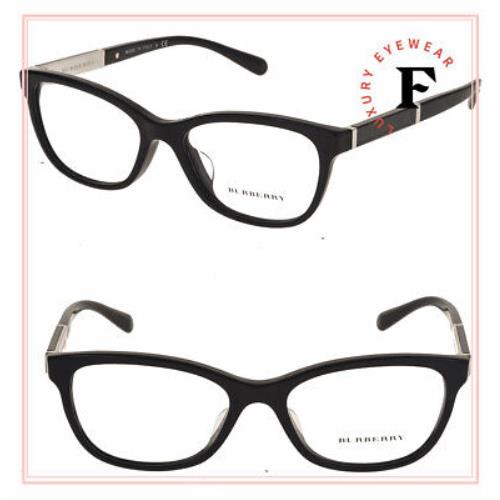 Burberry BE2232 Black Eyeglasses Optical Check Plaque Frame 51 mm 2232