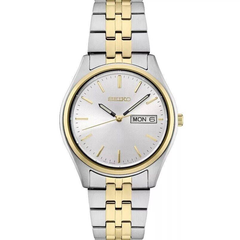 Seiko Two-tone Stainless Steel Case Gold Hands and Markers SUR430-NEW - Gold