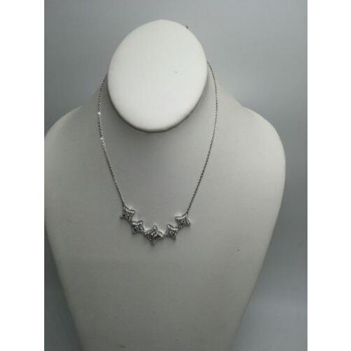 Swarovski Silver Tone Star Collar Necklace A1