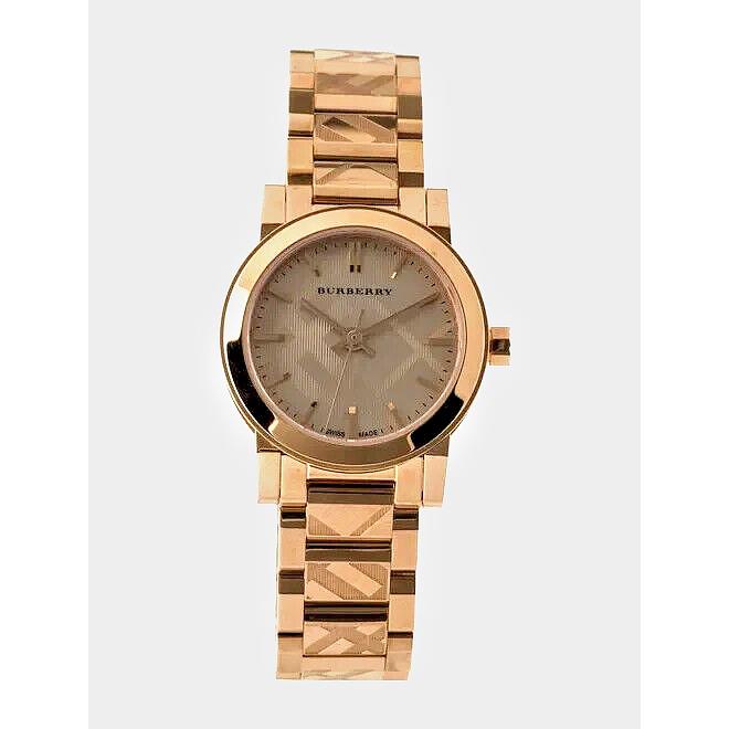 Burberry The City BU9235 Rosetone Stainless Steel 26 mm Women`s Watch - Dial: Bronze, Brown, Rose, Band: Rose, Pink, Bezel: Rose Gold