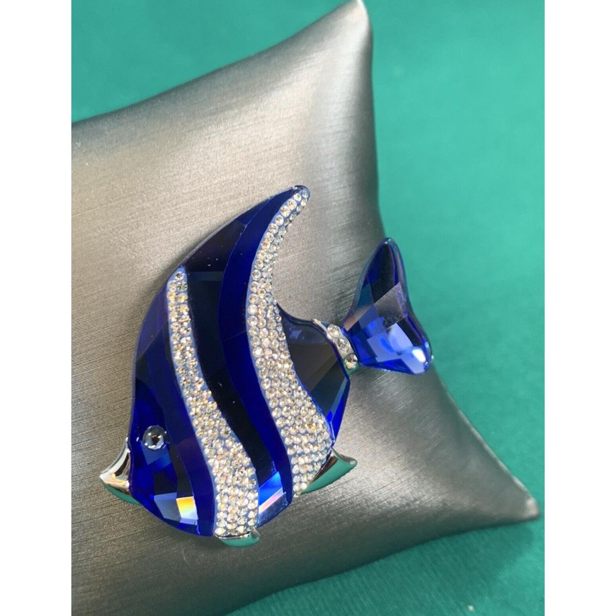 Swarovski Colina Fish Pin/brooch Blue 659350