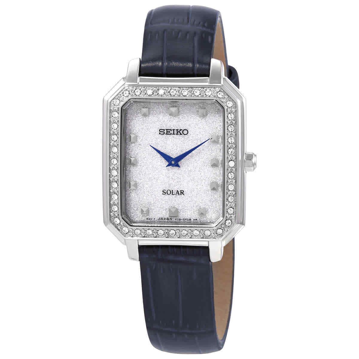 Seiko Essentials Quartz Silver Glitter Dial Ladies Watch SUP429