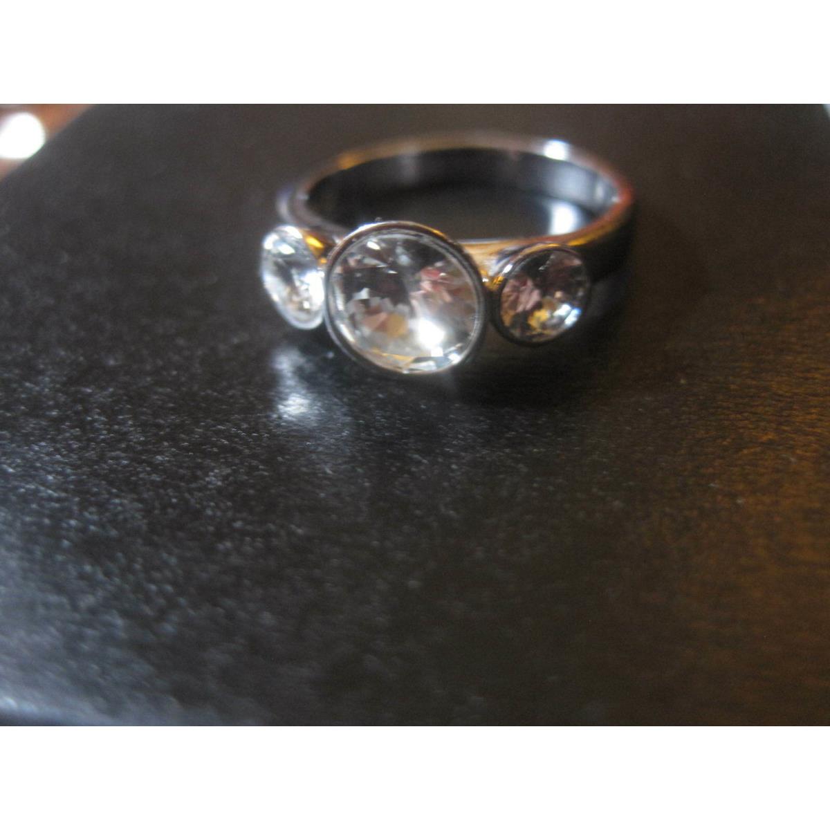 Swarovski Ring Cry/rhs. Size 5 Item 661017 Classic Round Setting