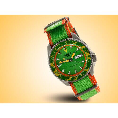 Seiko 5 X Street Fighter Limited Edition Blanka Automatic Pvd-coated Watch