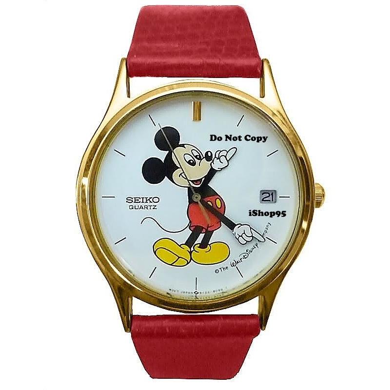 Men`s Disney Mickey Mouse Seiko Date Watch Htf