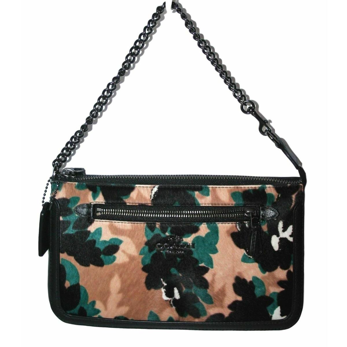 Coach Nolita Spring Leaf Haircalf Wristlet Handbag Small Purse Gift Box F58412