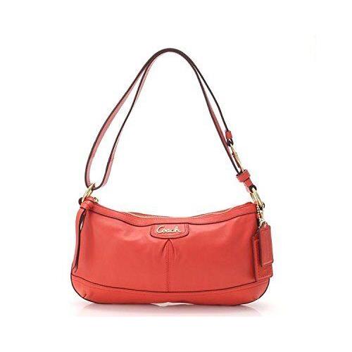 Coach Park Leather E/w Duffle Satchel Purse - Persimmon