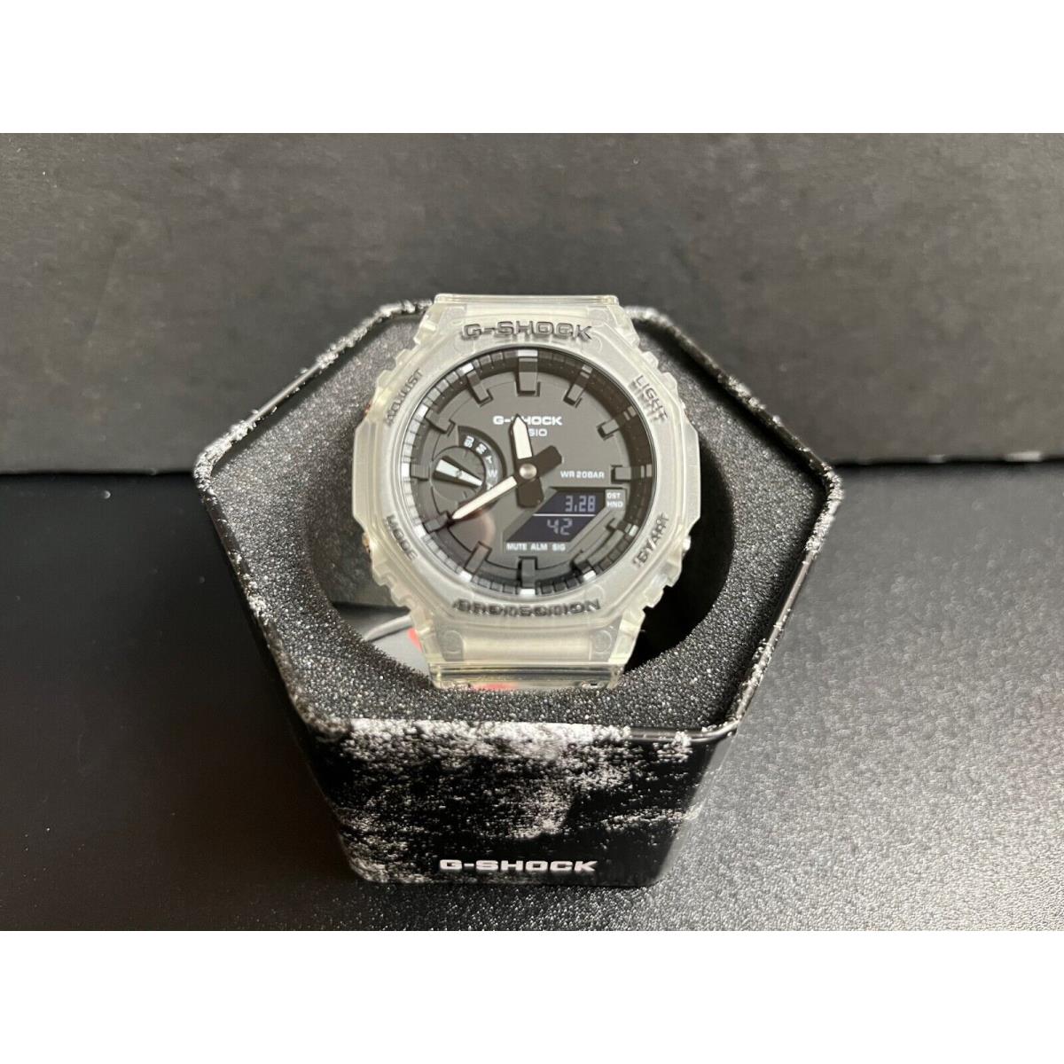 Casio G-shock GA2100SKE-7A Men`s Watch Clear Analog-digital Watch