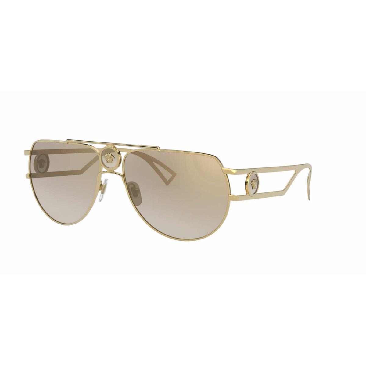 Versace Sunglasses VE2225 10027I 60mm Gold / Brown Mirror Gold Gradient Lens