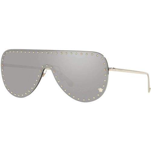 Versace Sunglasses VE2230B 12526G 45mm Pale Gold / Light Grey Mirror Silver Lens