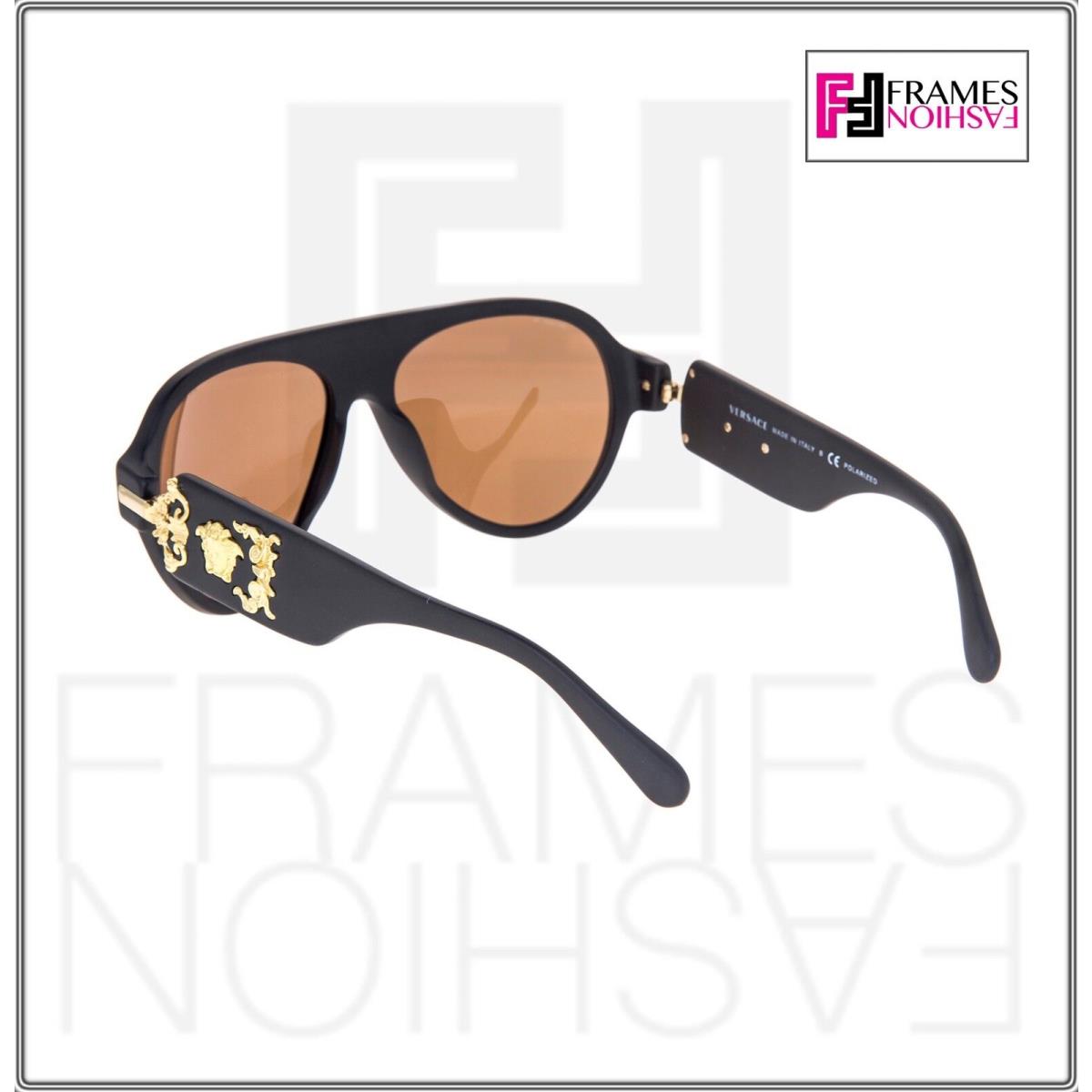 Versace sunglasses  - 5079/2T , Matte Black Frame, Brown Gold Lens