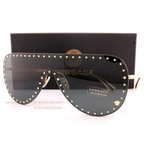 Versace Sunglasses VE 2230B 1002/87 Gold/dark Grey For Women