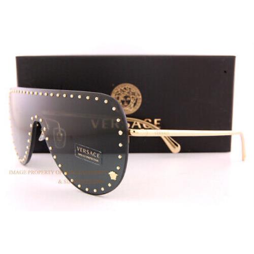 Versace sunglasses  - Gold Frame, Dark Grey Lens 1