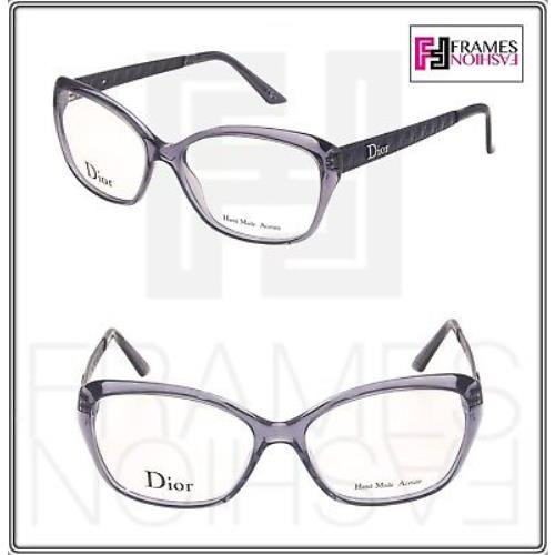 Christian Dior CD3221 Matte Black Grey Cannage Square 53mm Optical Eyeglasses