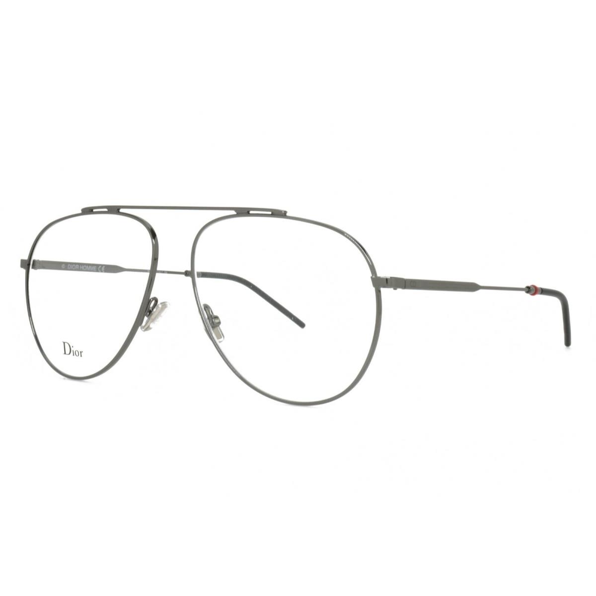 Dior 0221 Kji Rx Eyeglasses Frame 59-14-150 Dark Ruthenium Aviator - Frame: