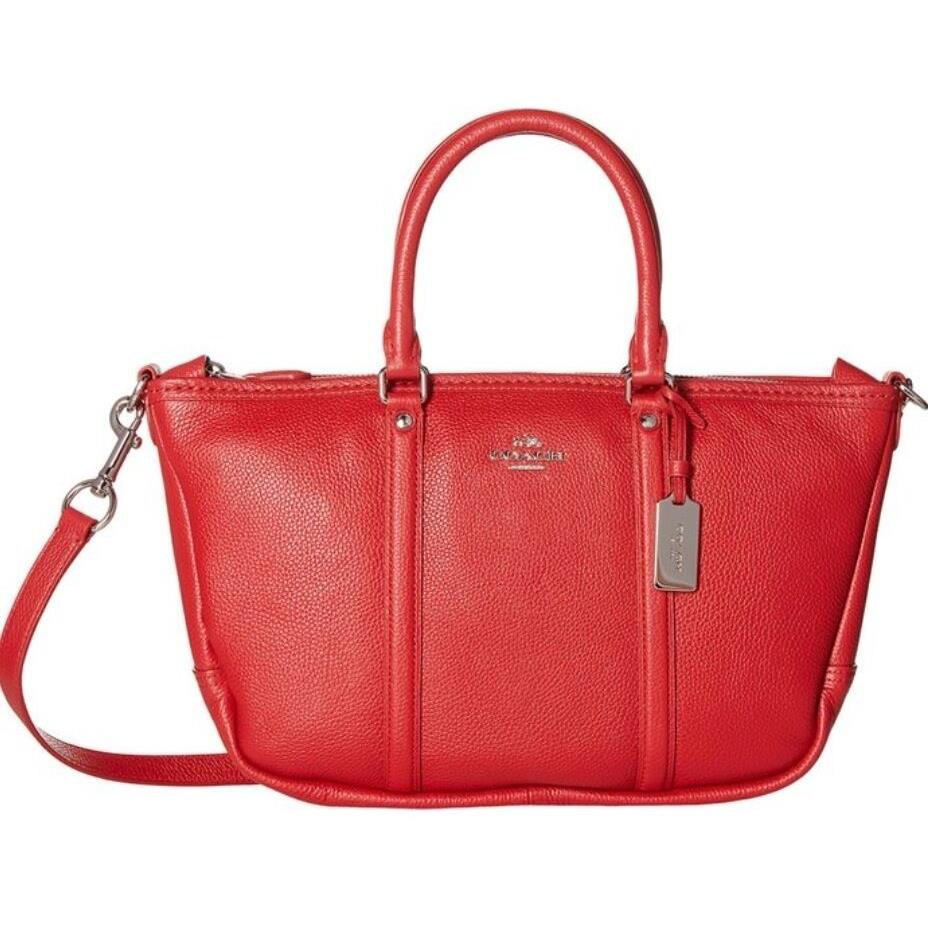 Coach Central Satchel Cross-body Handbag 37154 True Red