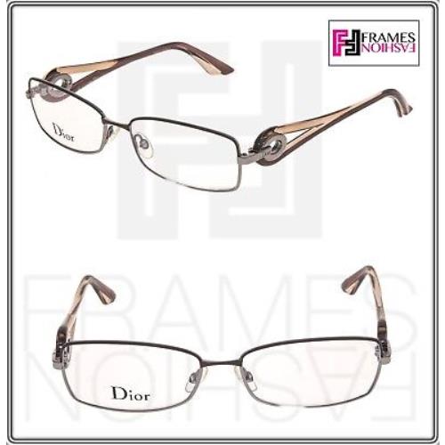 Christian Dior Volute CD3754 Ruthenium Brown Square 55mm Optical Eyeglasses