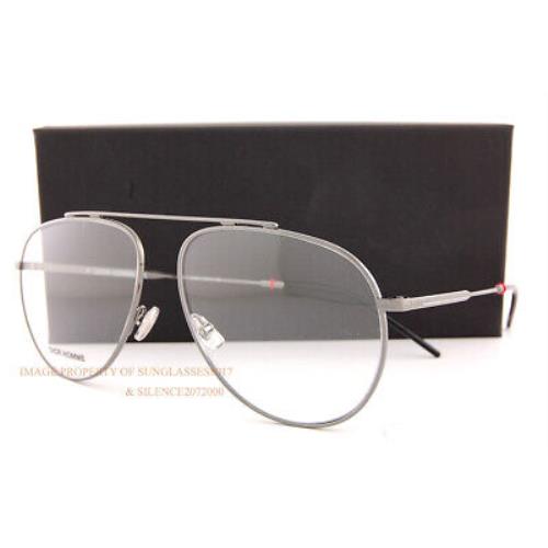 Christian Dior Eyeglass Frames Dior 0221 KJ1 Ruthenium For Men