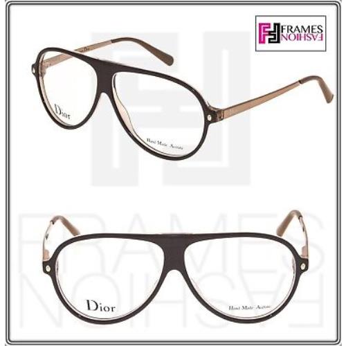 Christian Dior Les Marquises CD3226 Rose Gold Brown Aviator Optical Eyeglass