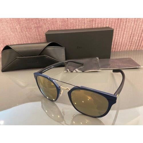 Dior AL13.5 020T Sunglasses Navy Blue / Gold Mirror Lens