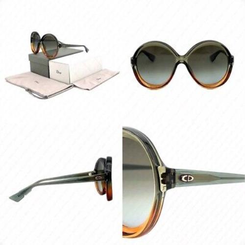 Christian Dior Bianca Lgpha Green Orange W/brown Gradient 58mm Lenses Sunglasses
