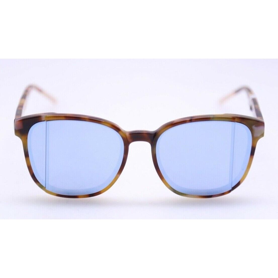 Dior Diorstepf ORIR9 Tortoise Havana/light Blue Mirror Round Sunglasses 85