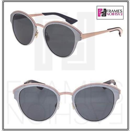 Christian Dior Sun Matte Grey Peach Aluminum Sunglasses Diorsun Women