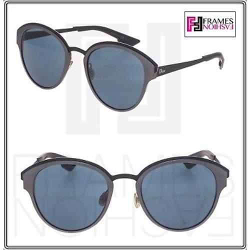 Christian Dior Sun Matte Black Grey Blue Aluminum Sunglasses Diorsun