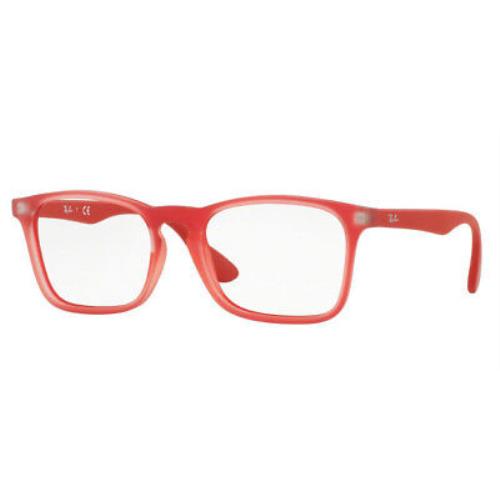Ray-ban Square Crystal Red Plastic 46MM Kids Eyeglasses RY1553 3669
