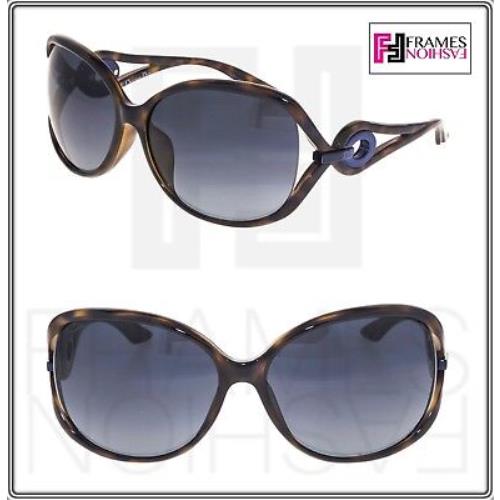 Christian Dior Volute 2F Havana Blue Gradient Wrap Sunglasses VOLUTE2FS Women