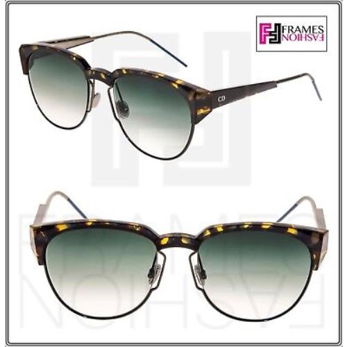 Christian Dior Spectral Bronze Havana Green Yellow Havana Aviator Sunglasses