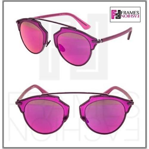 Christian Dior SO Real Purple Violet Metal Mirrored Sunglasses Diorsoreal Unisex