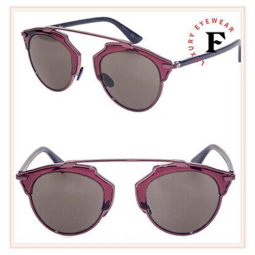 Christian Dior SO Real Burgundy Blue Plum Metal Sunglasses Diorsoreal