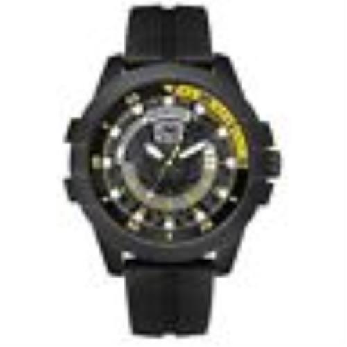 Marc Ecko Men E-go Date Blk/yellow Dial Watch E12583G3