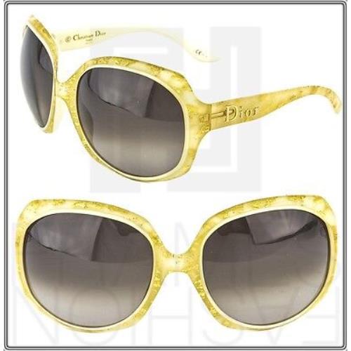 Christian Dior Glossy Gold Leaf 1G Oversized Ivory GLOSSY1 Gradient Sunglasses