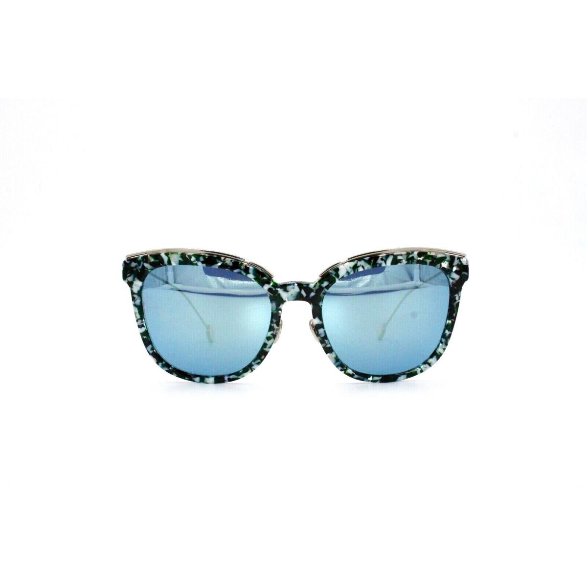 Dior Blossom F Sunglasses YE63J 54-19-145 Made in Italy HM3 - Silver Frame, Blue Lens