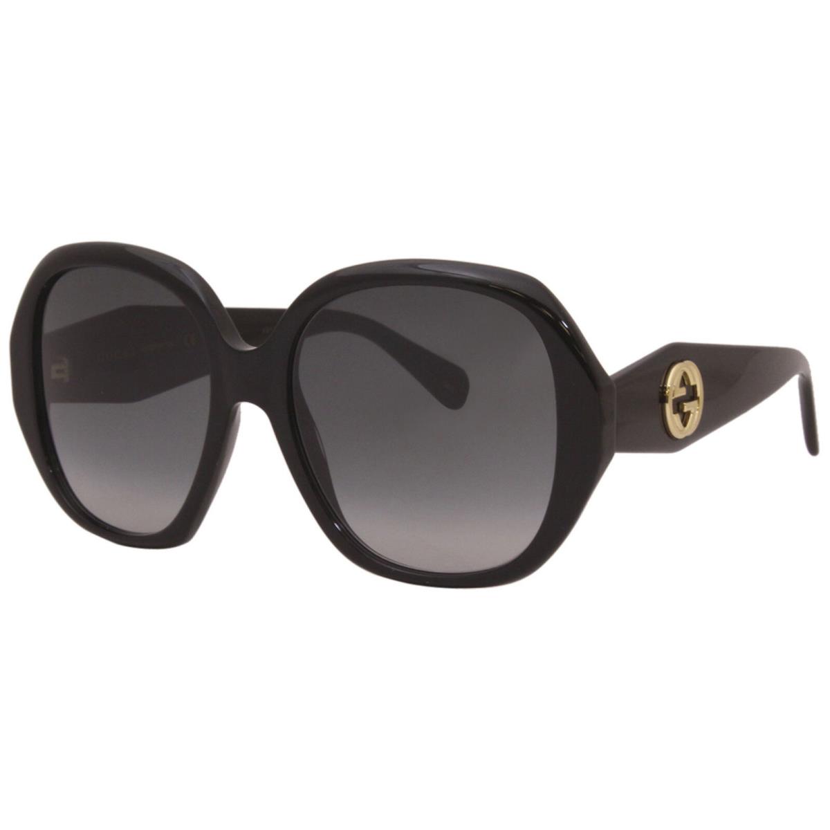 Gucci GG0796S 001 Sunglasses Women`s Black/grey Lenses Fashion Square 56-mm