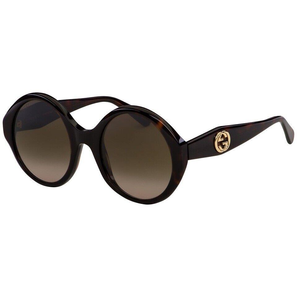 Gucci GG0797S 002 Women Round Sunglasses in Acetate Frame W/brown Gradient Lens
