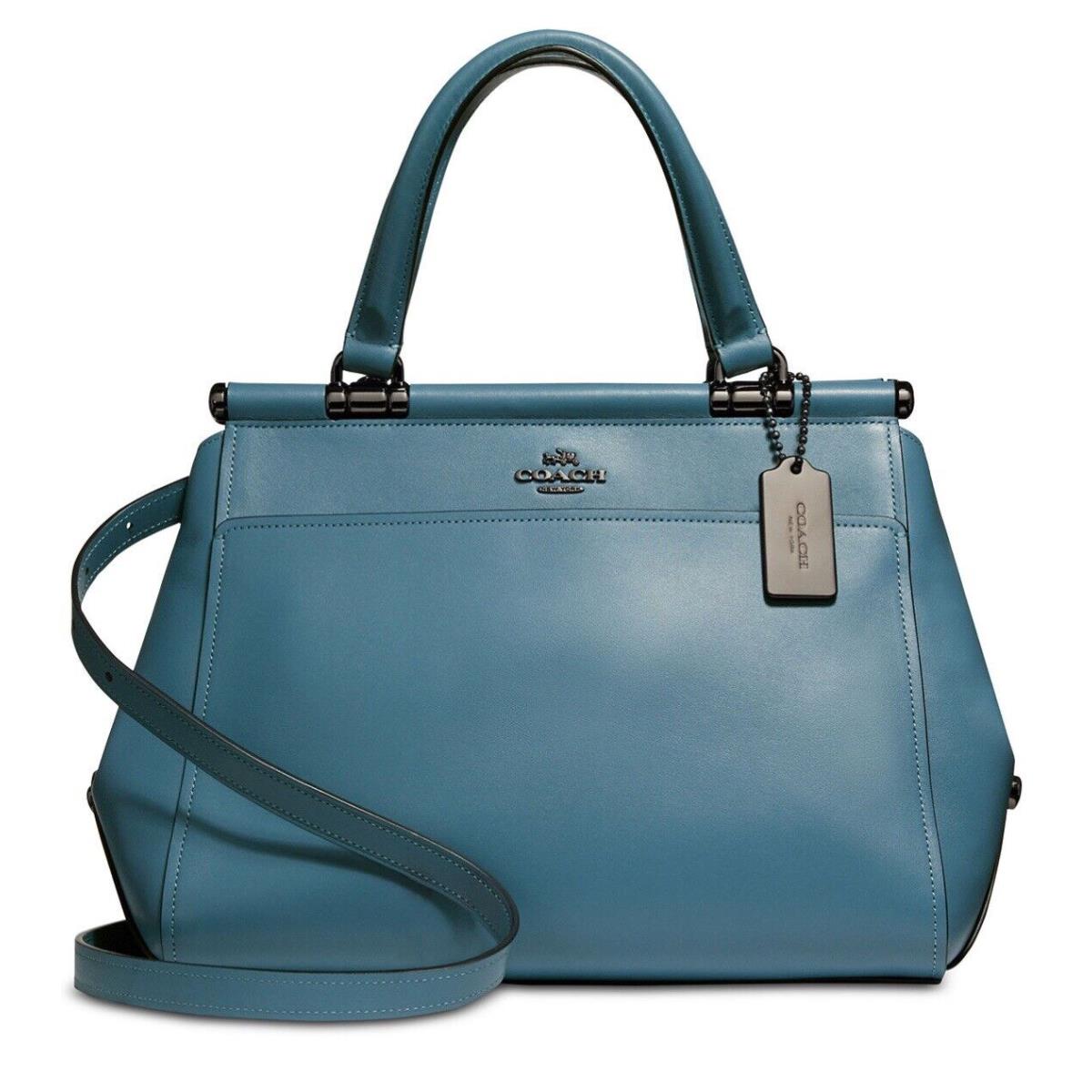 Coach 31916 Grace Bag In Refined Dk/ Chambray Leather Satchel Small