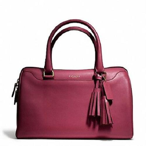 Coach Leather Haley Satchel Handbag Deep Port