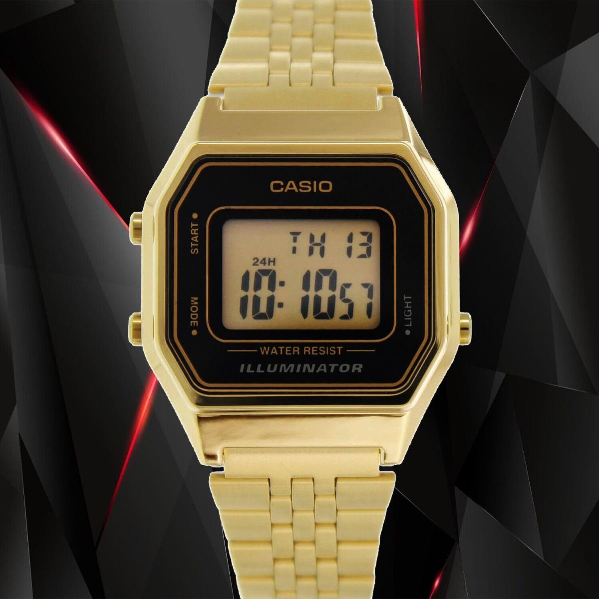 Casio LA680WGA-1D Ladies Gold Tone Digital Watch Mid-size Retro Vintage