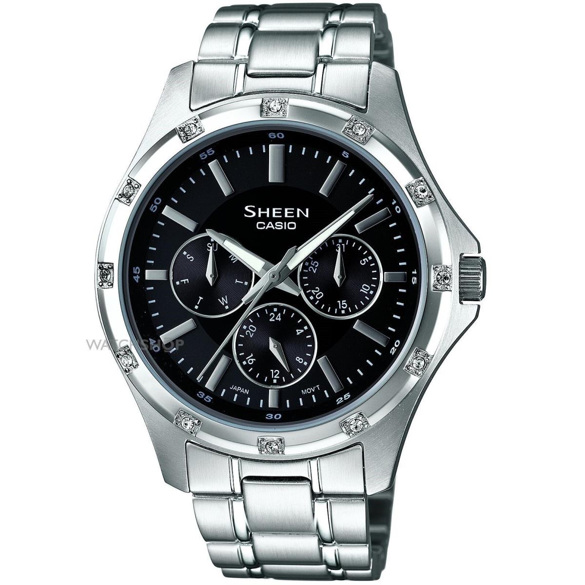 Casio Ladies SHN3801D-1A Sheen Stainless Steel Watch