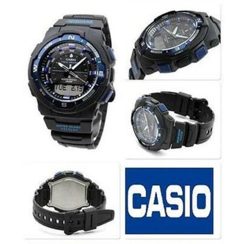 Casio Men`s Twin Sensor Compass Thermometer Analog Digital Watch SGW-500H-2BVCF - watch - 079767975944 | Fash Brands