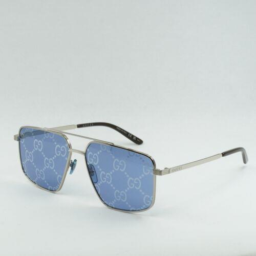 Gucci GG0941S 004 Silver/blue 60-15-145 Sunglasses - Frame: Silver, Lens: Blue, Code: