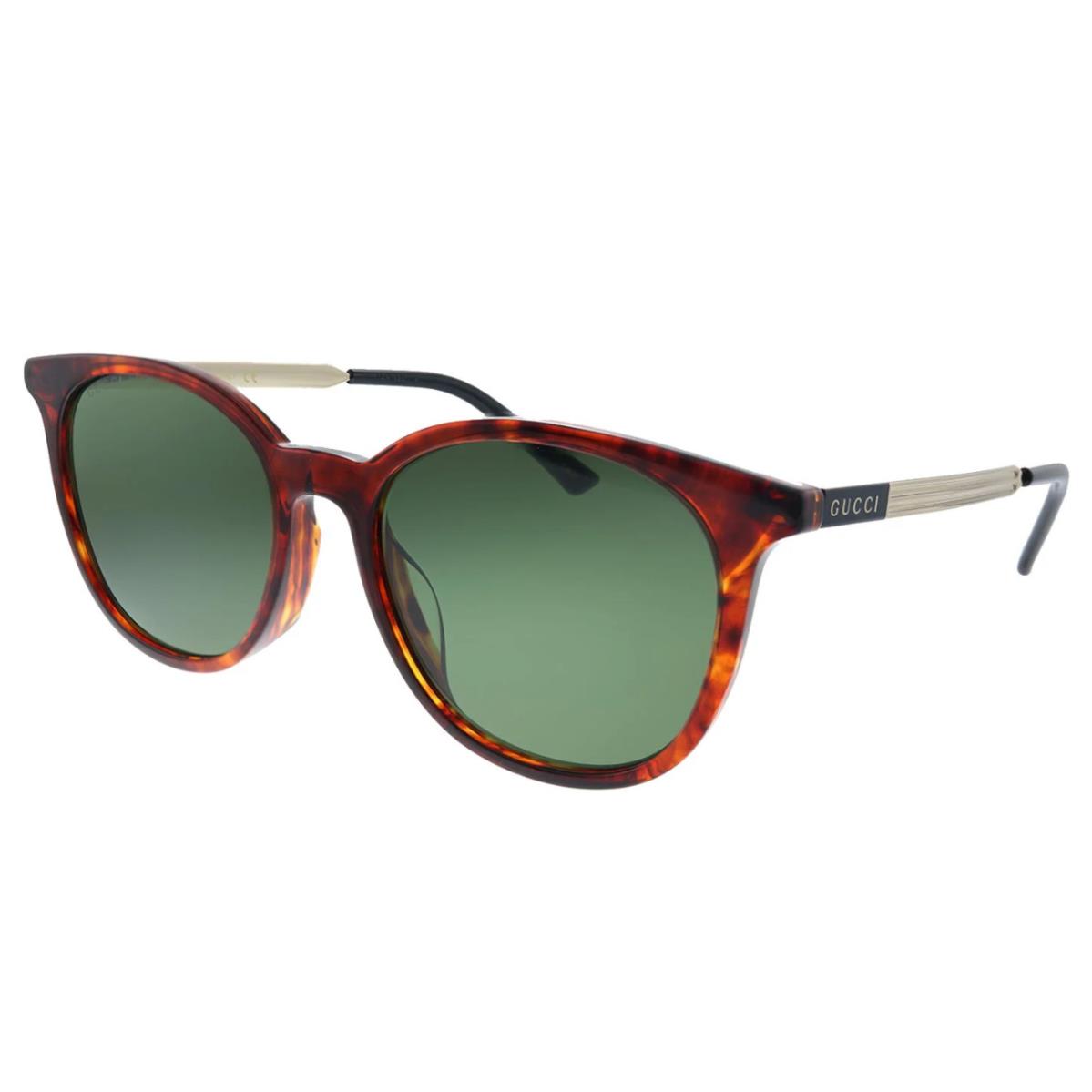 Gucci GG0830SK 003 Havana Shiny Green Round Oval Panthos 54 mm Men`s Sunglasses