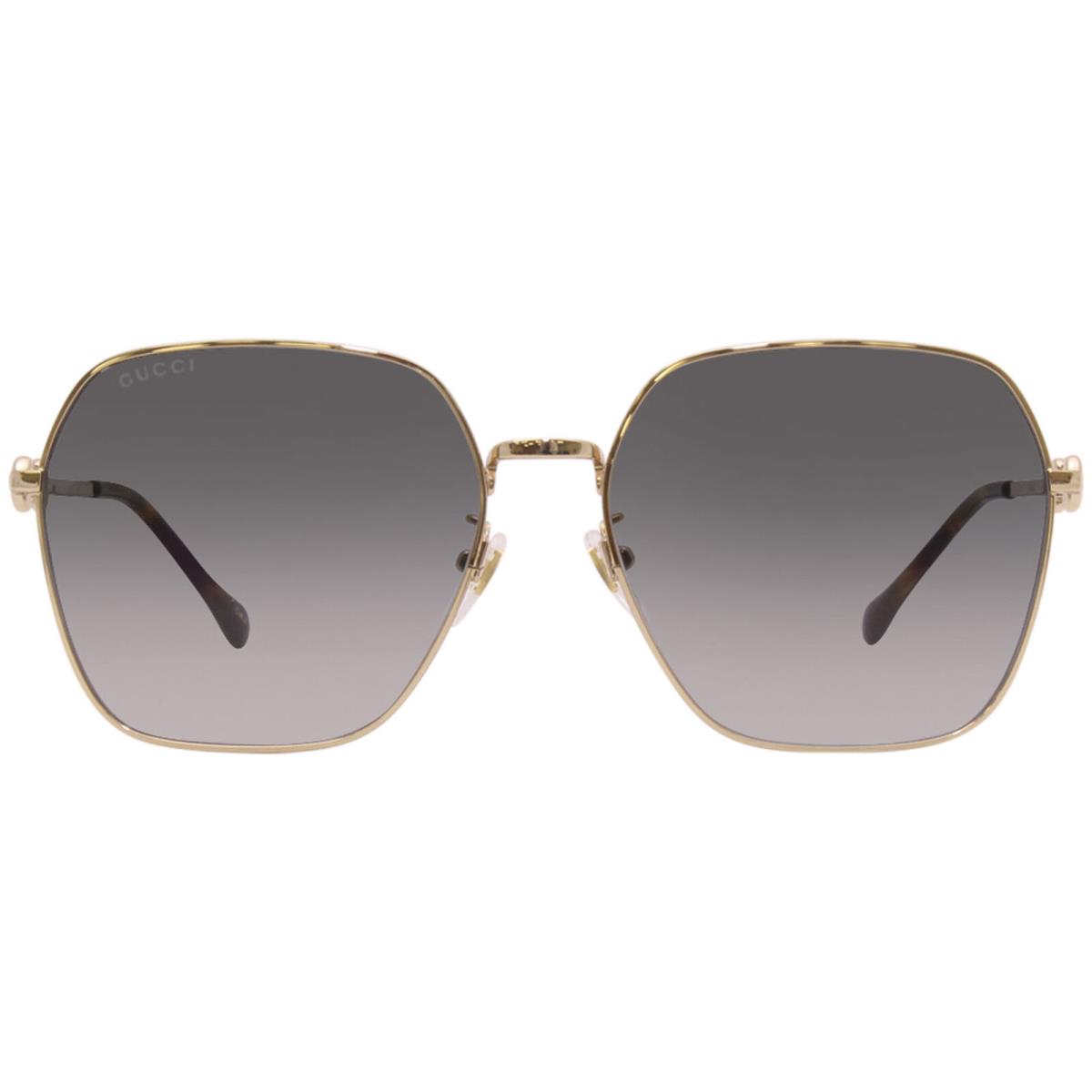 Gucci GG0882SA 002 Sunglasses Women`s Gold/brown Gradient Fashion Square 60mm