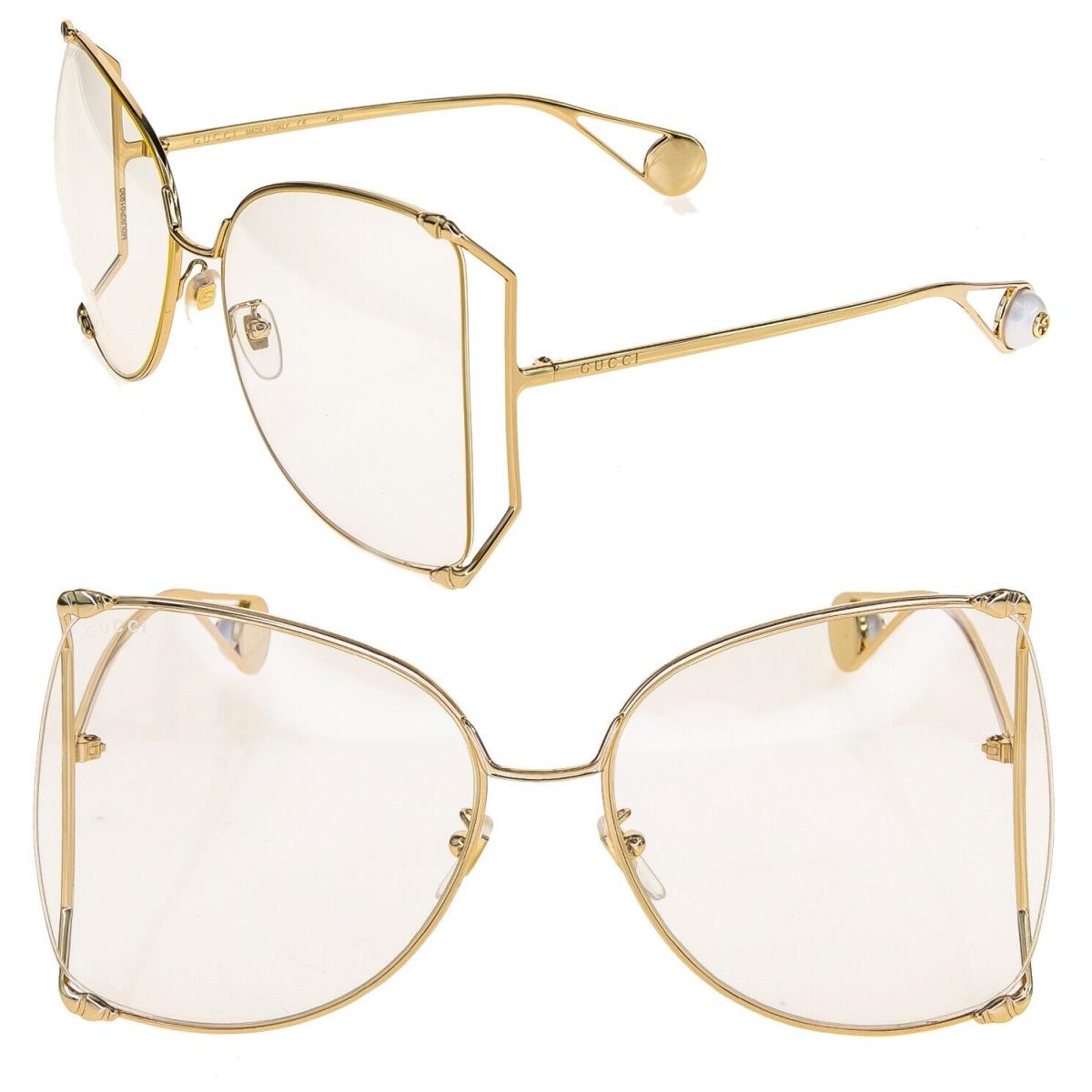 Mask-shaped frame sunglasses in Shiny light grey injection | GUCCI® LU